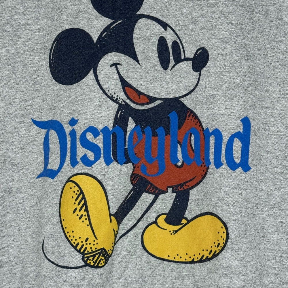 Disneyland Classic Mickey Mouse Gray Crewneck Sweatshirt Adult Size Small - Picture 3 of 5